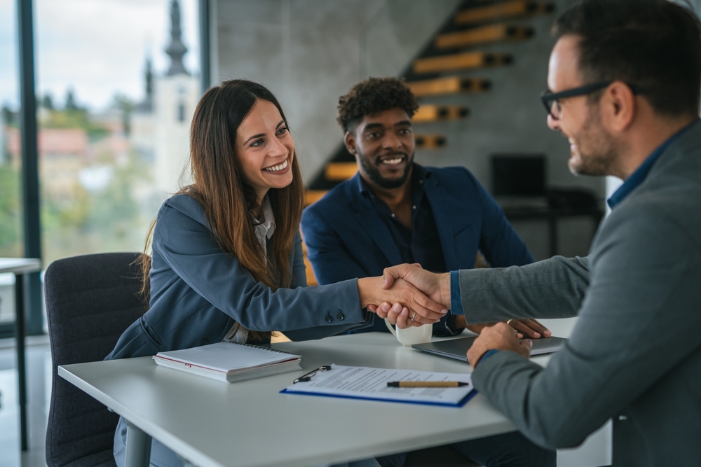 Partners shaking hands